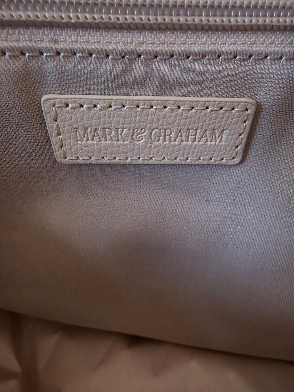 Avion Deluxe Cream Travel Tote with Pink Embroidery Mark & Graham - Picture 4 of 4